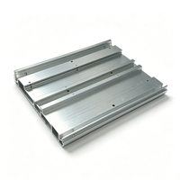 Rail de guidage plat à rainures longues en aluminium extrudé, profil de base haute rigidité pour module d'onduleur industriel