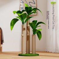 Griffoir pour chat en forme de cocotier, avec colonnes de 40 cm, 60 cm, 80 cm et base recouverte de tissu, pour le jeu des chats d'intérieur, vente en gros