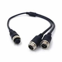 M 12 4-Pin Kabeladapter für CCTV-Kamera-Anschluss 4 Typen Aviation-Stecker zu Aviation-Stecker Männlich/Weiblich Verlängerung Y-Splitter
