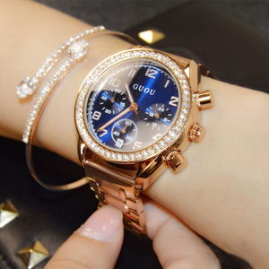 Elegante reloj <span class=keywords><strong>de</strong></span> primera calidad para mujer, esfera grande con incrustaciones <span class=keywords><strong>de</strong></span> diamantes, elección elegante para reuniones <span class=keywords><strong>de</strong></span> negocios y fechas - Product Image 2
