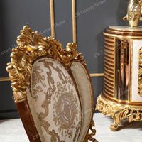 Ensemble de table à manger turque de luxe, table à manger en bois massif de haute qualité, sculptée à l'ancienne, avec chaises pour la maison