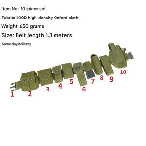 Heavy Duty Outdoor Tactical Belt Utility <b>Security</b> Canvas Oxford Pockets Pouches Multifunction <b>Equipment</b> - Product Image 6