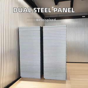 グレーEPSサンドイッチパネル100mmフォームコアサンドイッチパネルウォールハウスルーフスチール建材 - Product Image 2