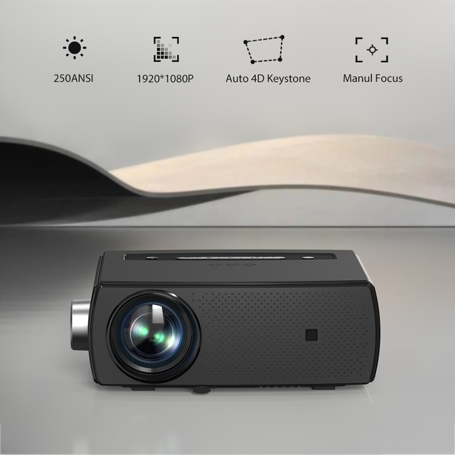 Smart Portable Projector YG431 With Bluetooth 1080P FULL HD for Home Party and Education