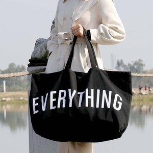 Quảng đông nhà máy phổ biến thiết kế thêm nặng trọng lượng lớn cá nhân bông hàng tạp hóa tất cả mọi thứ vải Tote Túi - Product Image 4