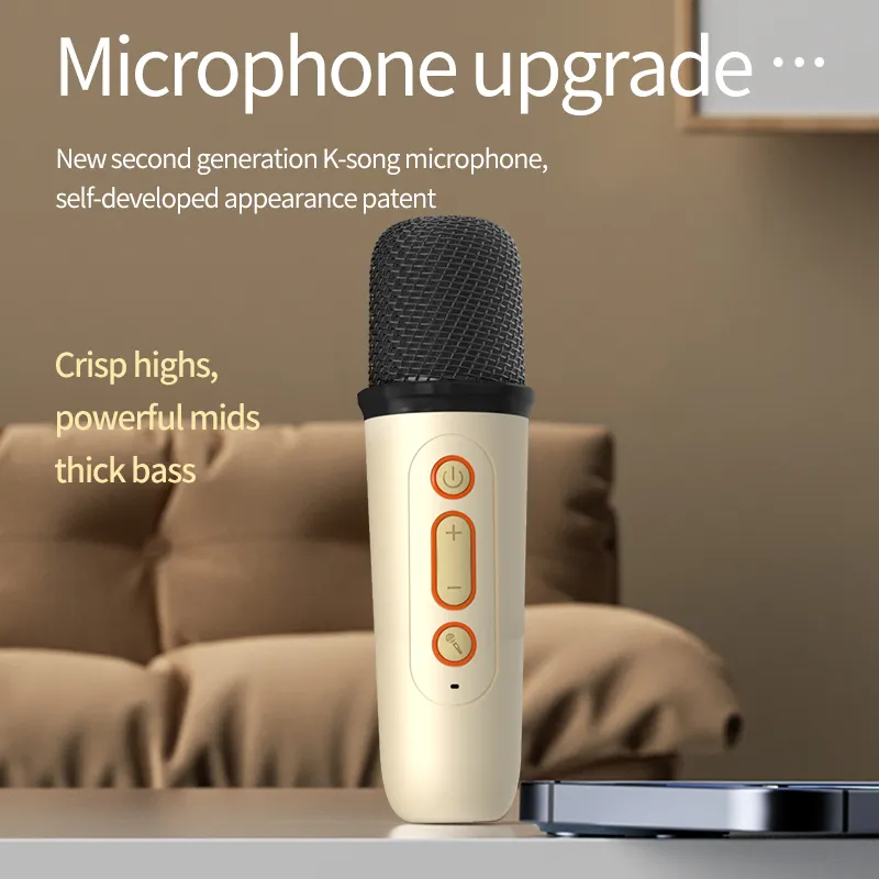 Hom mini Loa di động ngoài trời mini Đảng Bass Hifi BT loa với Mic nhà không dây karaoke loa