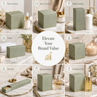 Caja de Cartón para Cosméticos Ecológica con Relieve, con Materiales Reciclados, Laminación Mate y Forro de Esponja para Empaque de Crema Facial