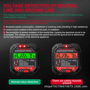 Habotest Ht107b/D/E Socket <span class=keywords><strong>Tester</strong></span> Grond Nul Draad Fase Polariteit Lekkage Multifunctionele <span class=keywords><strong>Tester</strong></span> - Product Image 3