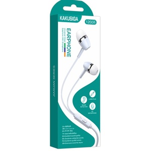 Écouteurs intra-auriculaires avec microphone, prise audio 3,5 mm, blanc, câble de 1,2 m, écouteurs filaires pour la musique - Product Image 4