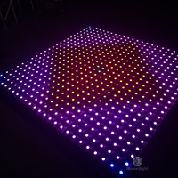 Piste de danse Pixel LED Panneau noir Piste de fête Evénement Vidéo Piste de danse extérieure Disco Vidéo Piste de danse