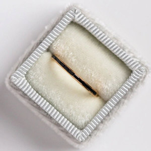 Anillo de compromiso, boda y fiesta para mujer CANNER, vintage, de una sola fila, con circonita cuadrada, chapado en oro, plata de ley - Product Image 4