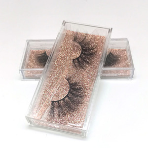 FUDUI JMH02 Private Label Acrylic Transparent Rectangular Square Empty Plastic Pull Out False Eyelash Box