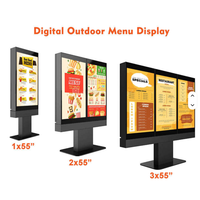 Écran LCD extérieur pour menu drive-thru, réponse rapide pour restaurants de restauration rapide avec système d'intercom de commande