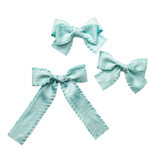 Anpassen Größe Rüschen Gurtband Bogen Wellige Kante Band Langs chwanz Seemann Bögen Frauen Wunderschöne Lange Streamer Haars pange Mädchen Haars chleife - Product Image 4