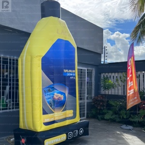 Botella de aceite inflable gigante con base, logotipo personalizado, modelo de botella de aceite para motor, contenedor de aceite grande con soporte para publicidad de eventos - Product Image 4