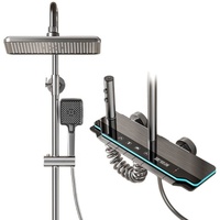 Accessoire très demandé : Robinet de douche encastré noir avec contrôle de la baignoire intégré au mur et fonction Watermark dissimulée