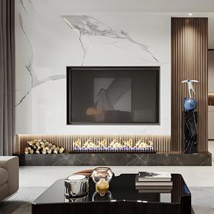 <span class=keywords><strong>Cheminée</strong></span> à éthanol moderne pour intérieur avec télécommande, <span class=keywords><strong>insert</strong></span> en acier inoxydable pour appartement, style design - Product Image 2