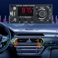 Amplifier Audio papan dekoder MP3, papan dekoder MP3 2*50W 100W untuk mobil FM Radio Player USB kartu TF panggilan Mic Switch Audio 20 jam