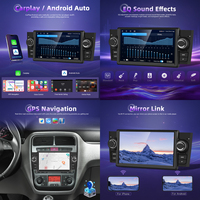 Autoradio Android Podofo 1 Din 7'' 2+32 Go pour Fiat Punto 2005-2009/Linea 2007-2011 CarPlay/Android Auto sans fil/FM/RDS OEM ODM