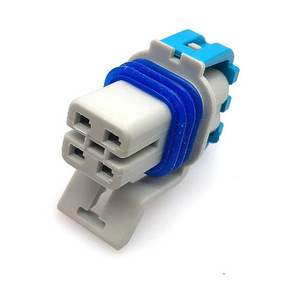 Auto Connector 4 Pin Blue Gray Plastic Waterproof Plug <b>For</b> <b>Car</b> Oxygen <b>Sensor</b> - Product Image 1