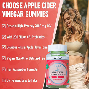 Tuyệt vời giá thảo dược tự nhiên Apple hương vị keto + ACV Gummies folate sodium chiết xuất APPLE CIDER dấm Gummies cải thiện tiêu hóa - Product Image 5