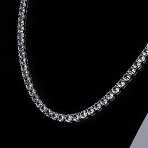 سلسلة تنس 6 مم رائجة البيع، سوار من الكريستال المكعب، مجوهرات للجنسين، قلادة راب، سلسلة أزياء - Product Image 3