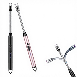 Briquet électrique rechargeable USB, allume-cigare à arc plasma flexible à 360°, longue portée, coupe-vent, avec verrouillage <span class=keywords><strong>de</strong></span> sécurité pour cuisine et barbecue - Product Image 4
