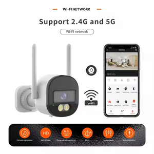 กล้อง WiFi แบบดูอัลแบนด์<span class=keywords><strong>2</strong></span>.4G/5GHz สำหรับรักษาความปลอดภัยในบ้าน<span class=keywords><strong>2</strong></span>ทาง aai ไฟสปอตไลท์ตรวจจับมนุษย์ & IP66แจ้งเตือนไซเรนกันน้ำ - Product Image 2