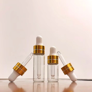 Flacon compte-gouttes en verre transparent ambré d'huile essentielle avec <span class=keywords><strong>pipette</strong></span> Mini 1ml 2ml 3ml 5ml - Product Image 3