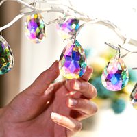 Coloré ab Lustre Cristal Prismes Suspendus Pendentifs 50mm Lustre Cristal Prismes Pendentifs