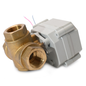 Prix usine Tonhe DN20 3/4 "pouces 3 voies L Port 220V robinet à tournant sphérique en laiton actionné électrique - Product Image 5