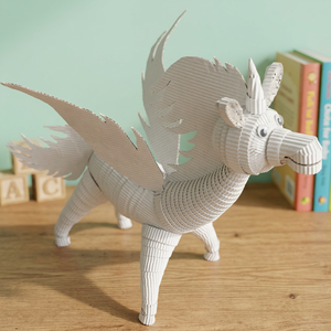 Juguete de Papel Blanco Ecológico Pegasus de Marca Personalizada de Vietnam para Bebés y Niños Pequeños - Product Image 2