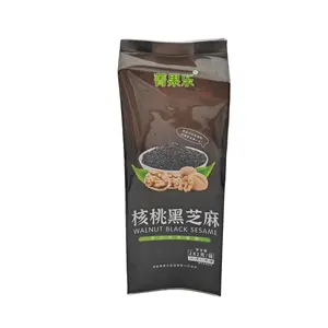 Gebrouwen Vaste Dranken Plastic Verpakking Zak Food Grade Drank Kruidzak Voor Walnoot Zwart Sesampoeder Vier Zijde Afdichting Zakje