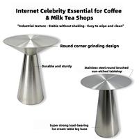 Tables et chaises de restaurant en acier inoxydable, ensemble de mobilier de restaurant, table basse, mobilier de café, banquette de café