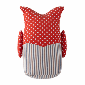 Anpassbarer <span class=keywords><strong>Türstopper</strong></span> im Landhausstil mit <span class=keywords><strong>Eule</strong></span>, roter Polka-Dot-Baumwollstoff, Stofftier-<span class=keywords><strong>Türstopper</strong></span> für Heim- und Feiertagsdekoration - Product Image 4