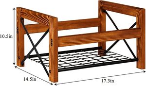 Soporte de almacenamiento de madera moderno 7 \ "-12 \" Soporte de discos de vinilo con estante organizador de archivos tiene capacidad para 50-100 registros DVD para uso en la cocina - Product Image 4