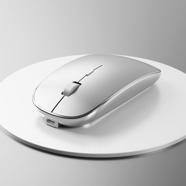 Ergonomic Dual-Head Wireless Optical USB Mouse Quiet Rechargeable Portable Office Waterproof in Stock
