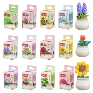 Kit de Arcilla Seca al Aire para Niños, 12 Temas de Plantas y 12 Colores, Set de Arcilla para Modelar con Herramientas, Juguetes de Arte y Manualidades STEM No Tóxicos - Product Image 1