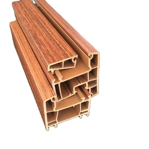 Trung Quốc PVC hồ sơ nhà sản xuất sản xuất gỗ màu H phong cách <span class=keywords><strong>uPVC</strong></span> cửa sổ hồ sơ - Product Image 6