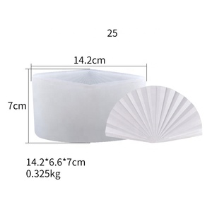 Khuôn làm bánh fondant/xà phòng/nến thơm hình học thủ công cao cấp DM312 bán buôn, khuôn silicon 3D sang trọng hình trụ màu trắng - Product Image 5