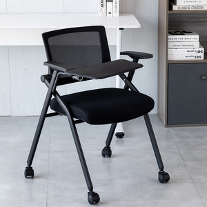 Training Chair <b>With</b> <b>Table</b> 84cm Backrest Foldable Conference Office Chair - Product Image 1