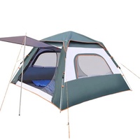 Tente de Camping pour 3 à 4 personnes, équipement d'extérieur, montage facile et rapide, Double couche, automatique, 210D