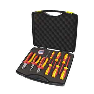 Jeu de tournevis isolés de sécurité pour électriciens certifiés VDE 1000V, 12 pièces, outils isolés VDE, système de mesure métrique - Product Image 1