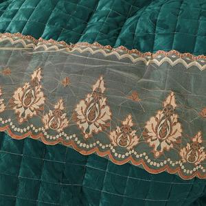 Ensemble <span class=keywords><strong>de</strong></span> literie <span class=keywords><strong>de</strong></span> chambre à coucher 4 pièces <span class=keywords><strong>de</strong></span> style europé<span class=keywords><strong>en</strong></span> <span class=keywords><strong>en</strong></span> velours vert <span class=keywords><strong>flanelle</strong></span> avec jupe <span class=keywords><strong>de</strong></span> <span class=keywords><strong>lit</strong></span> amovible, drap-housse, drap plat et broderie <span class=keywords><strong>de</strong></span> dentelle personnalisée - Product Image 5