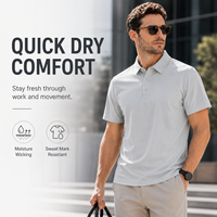 Camisa Polo de Negocios para Hombre JNEI, Secado Rápido, Absorbe la Humedad, Resistente a las Manchas de Sudor, para la Oficina, el Trabajo Diario y el Desplazamiento