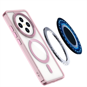 Funda transparente con anillo de lente de Metal para OPPO RENO13 <span class=keywords><strong>F</strong></span> 13FS RENO 12 A80 A3 A40 A79 A60 A98 A78 cubierta de carga inalámbrica magnética - Product Image 5