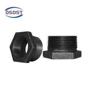 홈 장식 커플 링 코팅 블랙 가단성 철 파이프 및 난간 피팅 DIY 가구 파이프 선반 랙 및 후크 - Product Image 6