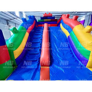Castillo Inflable con Tobogán, Casa de Bloques de Construcción Inflables, Entretenimiento al Aire Libre, Trampolín Grande, Parque de Trampolines Inflables - Product Image 6