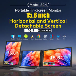 Écran triple portable 15,6'' pour ordinateur portable, double moniteur, Plug and Play, interrupteur à bascule, personnalisation de la marque - Product Image 2