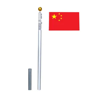 High Quality Five Sections Country Flag Pole for Outdoor Event